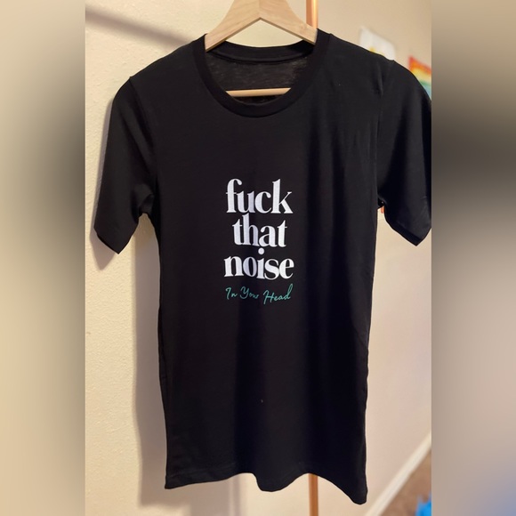 Fuck That Noise In Your Head Yoga Bitch Buttery Soft Loose Fit Tee NWT - Picture 6 of 16